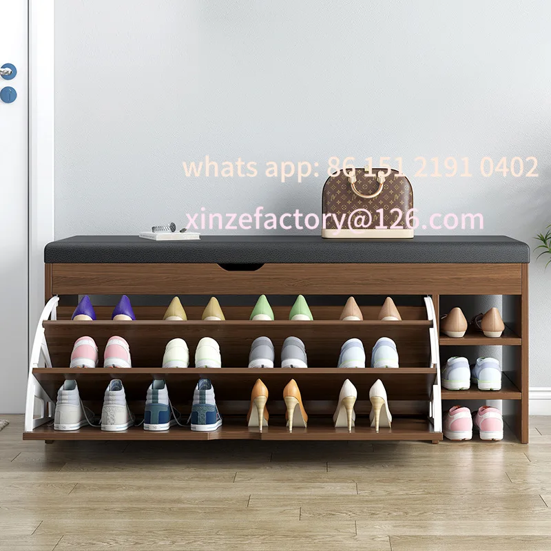 

Customizable shoe cabinet shoe changing stool integrated household door small stool multi-functional home soft bag seat cushion