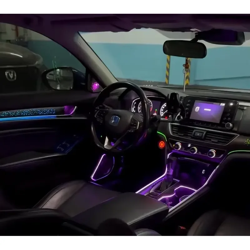 Star Dynamic Rainbow Colorful Ambient Lighting for Accord 10th Gen Inspire 2018 2022 Interior Dashboard Trim LED Light 12V