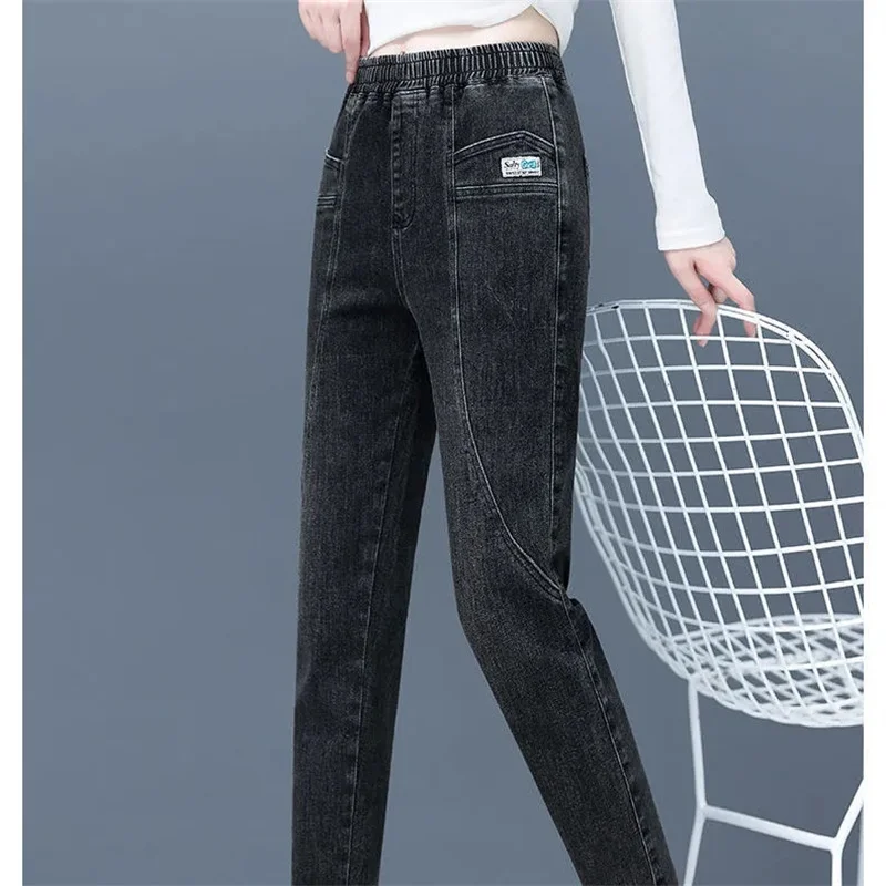 High Quality Fashion Jeans Women Spring Autumn 2024 New Harun Radish Trousers Ladies High Waist Slim Casual Cowboy Pants Female