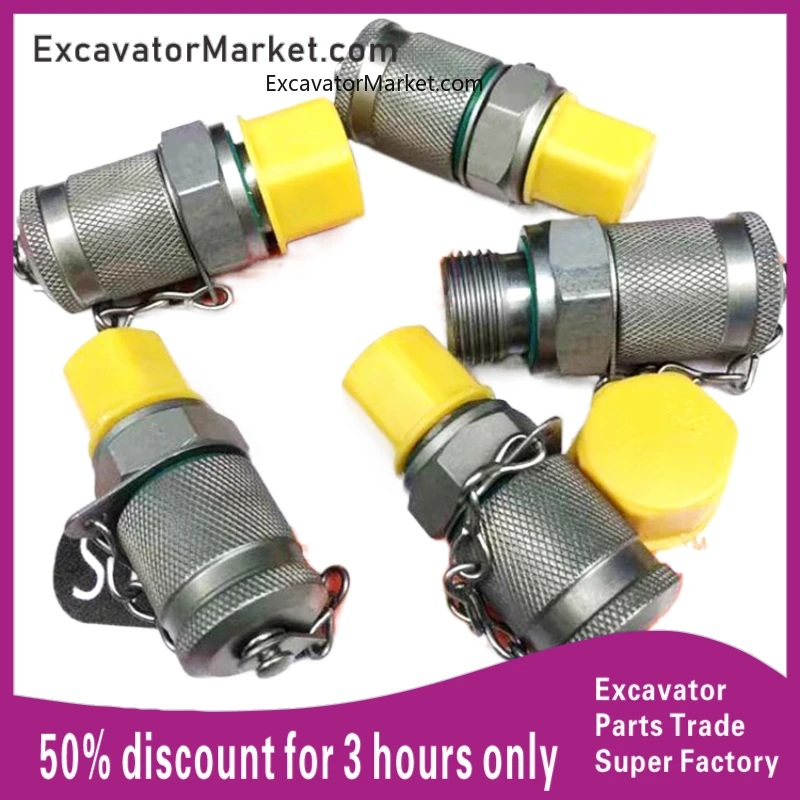 Excavator SparePt Pressure Measuring Joint Hydraulic Hose Joint Ppt-1/2/3/4/5/6/7/8/9/10/G1/4/M14 * 1.5 Excavator Parts