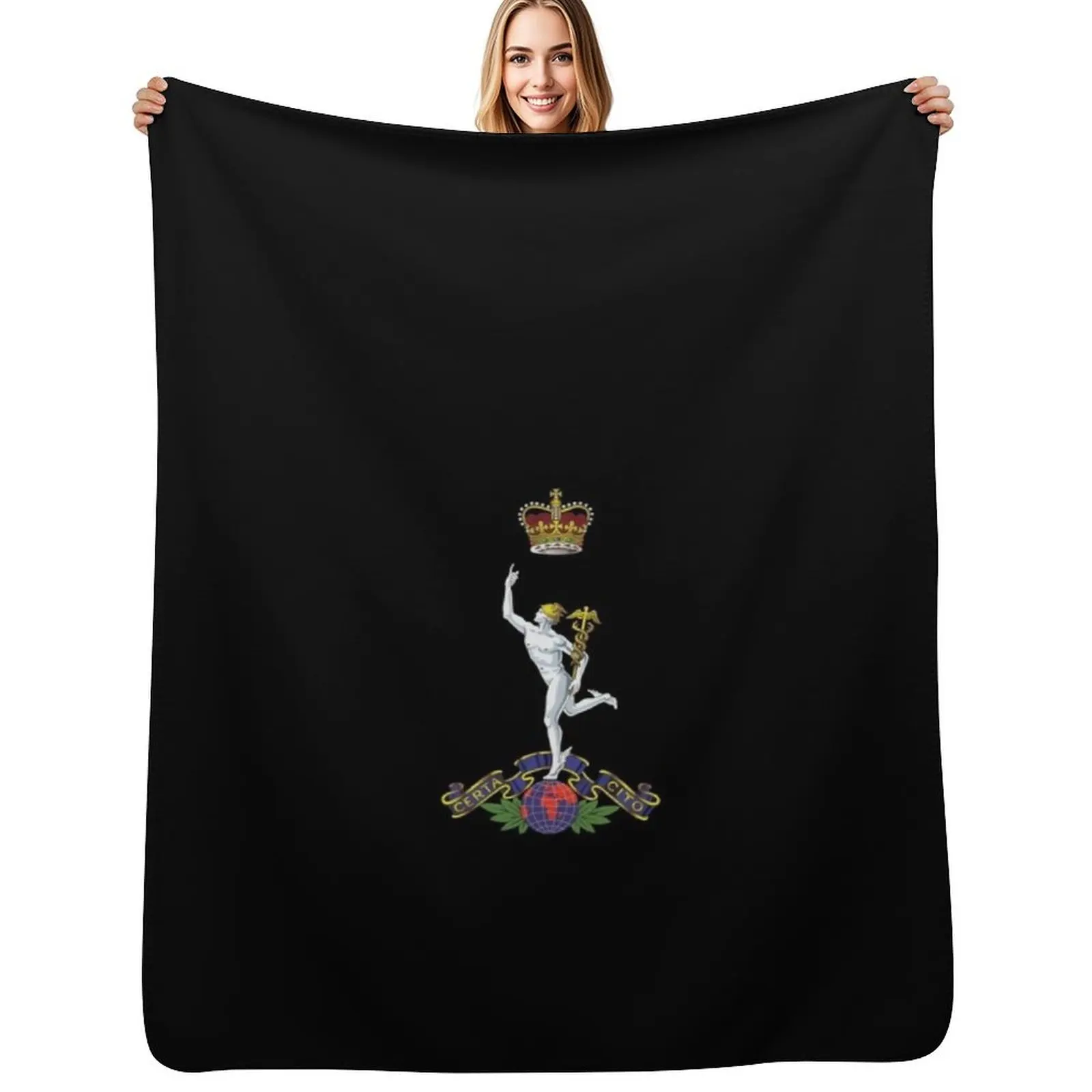 Royal Signals Cap Badge Throw Blanket Blankets For Sofas Soft Plaid Soft Plush Plaid warm for winter Decoratives Polar Blankets