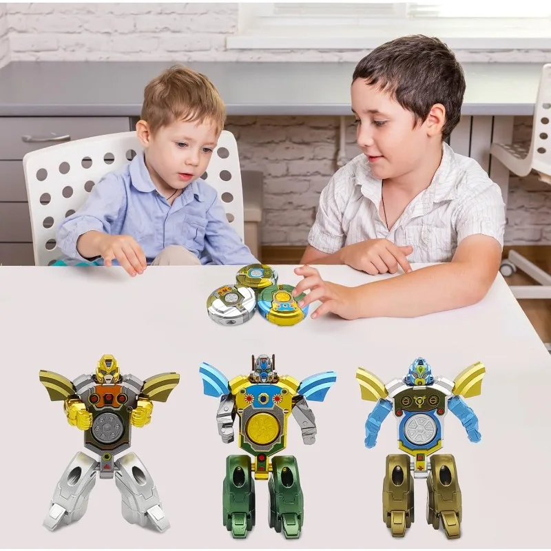 1-20PCS Novelty Fidget Spinner Transformable Robot Toy for Kids Stress Relief Sensory Relaxation Party Favor Gift