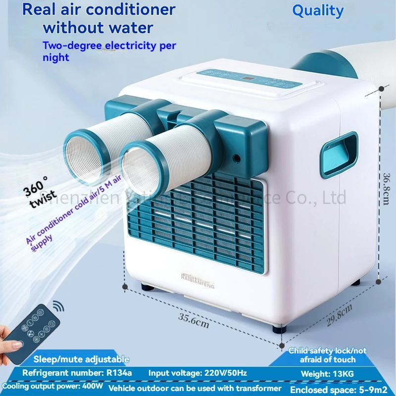 Aire acondicionado móvil para exteriores, refrigeración, instalación gratuita de camión, pequeño aire acondicionado para acampar para el hogar, para refrigeración