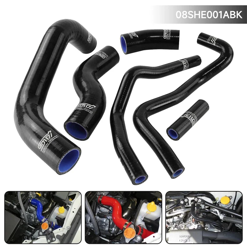 Silicone Coolant Radiator Hose Kit Fits For 2013 Scion FRS Toyota GT86 Subaru BRZ Blue / Black / Red