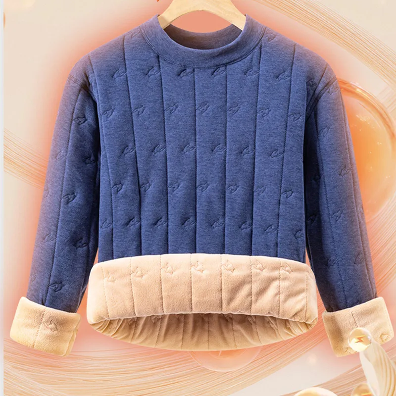 Men Wool Thermal Underwear T-shirt Thick High Quality Winter Warm Fleece Lined Underwear Top Crew Neck Base Layer Plus Size 8XL