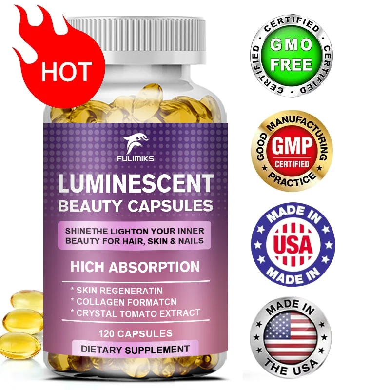 

Коллагеновые люминесцентные капсулы, биотин, кератин, средство для ухода за кожей, антивозрастное отбеливание кожи, добавка для ухода за ногтями и волосами