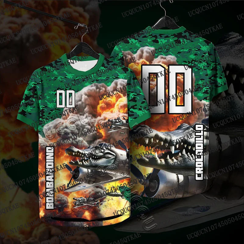 الإيطالية Brainrot Tralalero Tralala Tung TungTung Sahur Bombardiro Crocodilo كرة القدم جيرسي مضحك للجنسين عادية الرياضة التي شيرت #4