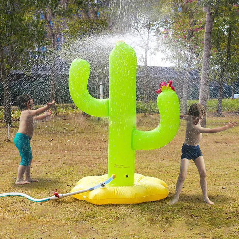 Kaktus aufblasbare Sprinkler Wasserspiel zeug für Kinder im Freien Hinterhof Rasen Spaß Wasserspiel Sommer Pool Party