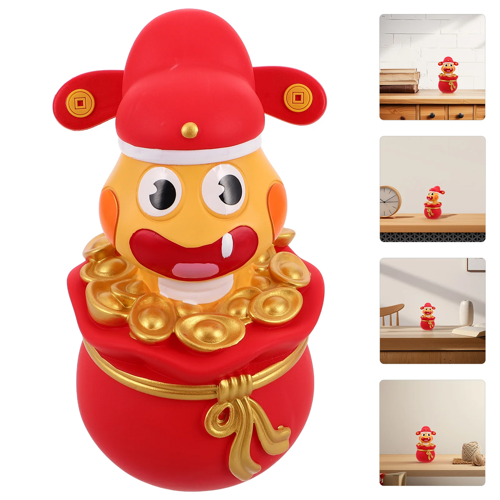 

Snake Year Vinyl Piggy Bank Lucky Money Pot Tabletop Savings Bank Feng Shui Wealth Decoration Money Bag Lucky Bag Coin Pot