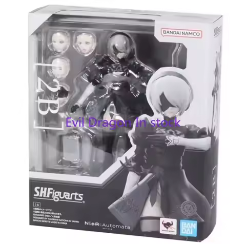 100% Original Bandai SH Figuarts NIER AUTOMATA 2B SHF in Stock Anime Action Collection Figures Model Toys Figura PVC Gifts
