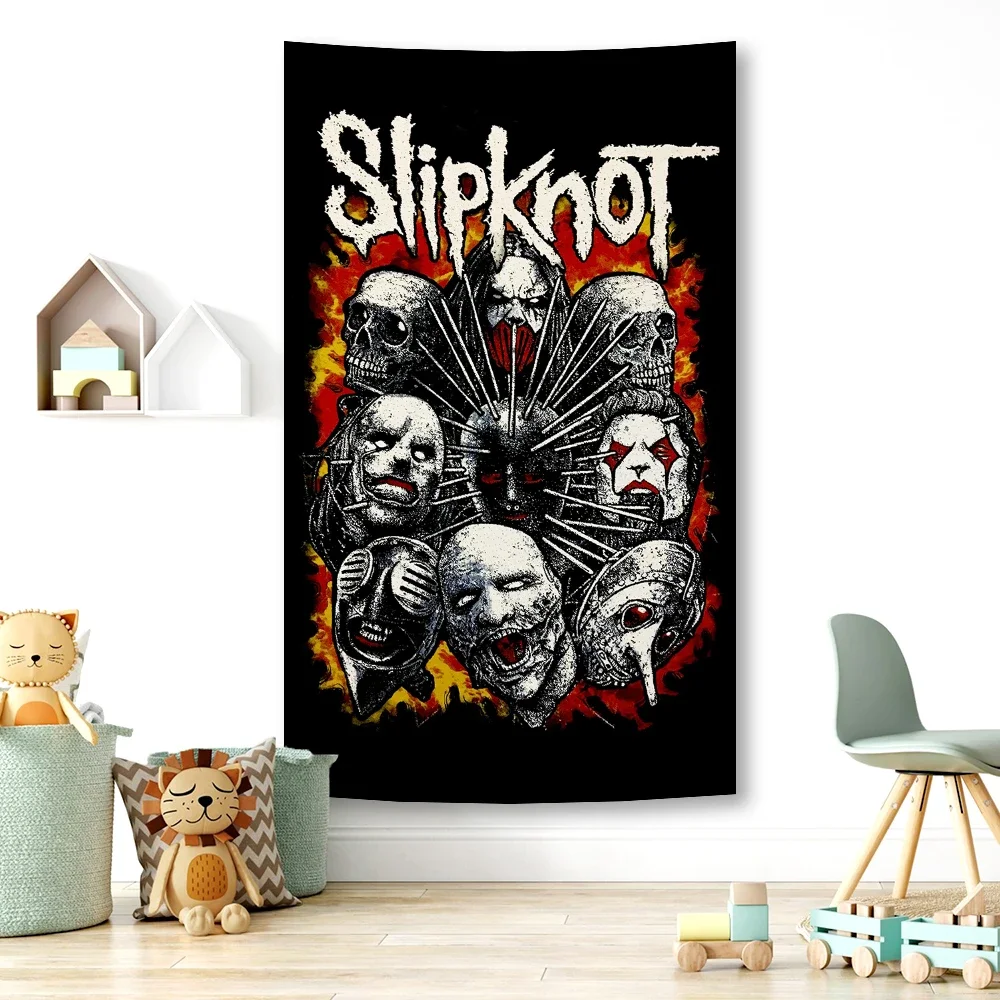 Rock Band S-Slipknots Heavy Mental Music Tapestry Hippie Psychedelic Art Room Bedroom Decoration