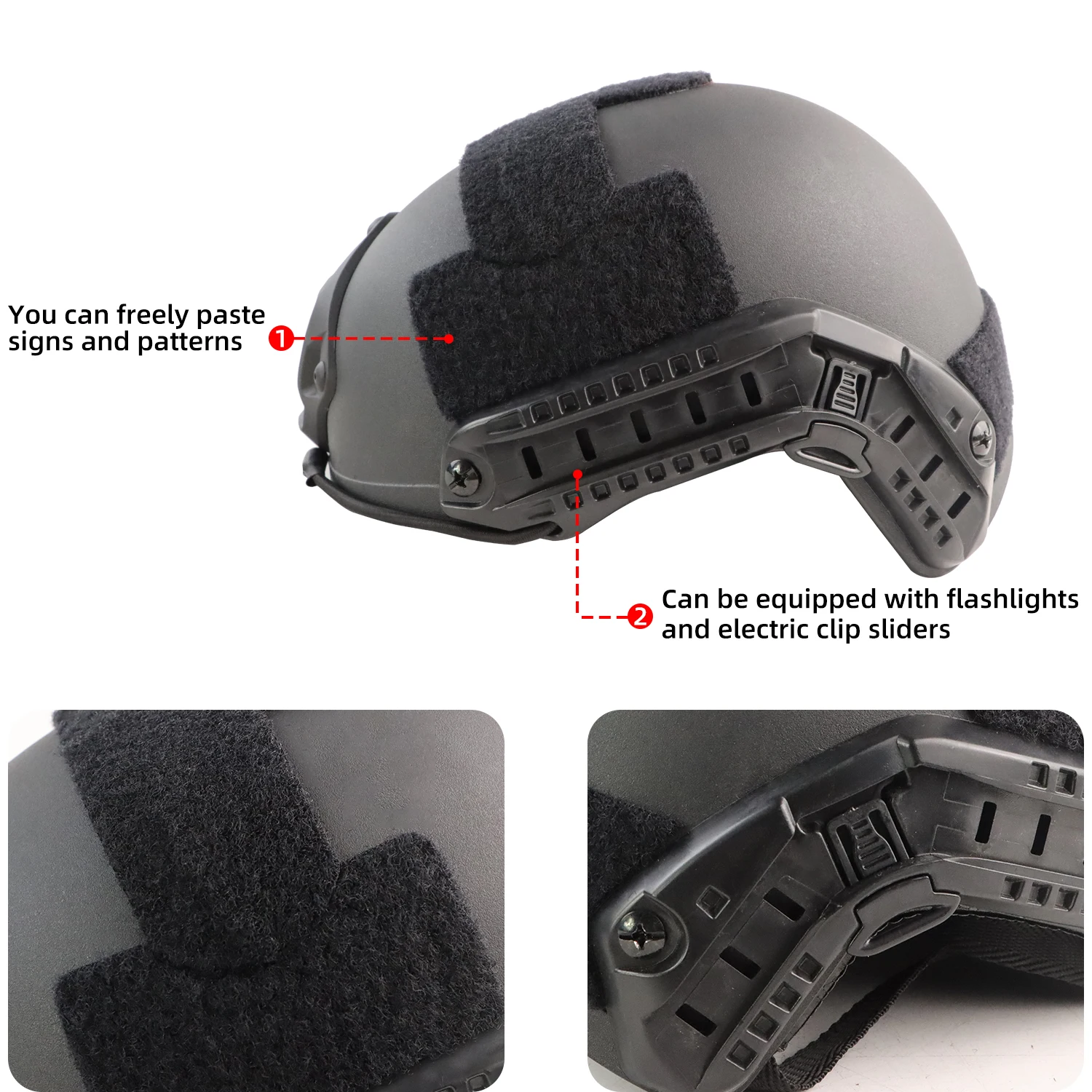 BOOIU Casco táctico ABS para Airsoft – Resistente y protector - imagen 5