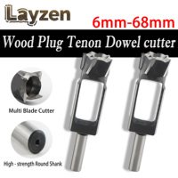 Layzen Wood Plug Drill 8-60mm Tenon Dowel Drill Bit Tenon Maker Tapered Plug Hole Cutter Round Bar Hole Drill Bit For Woodwork
