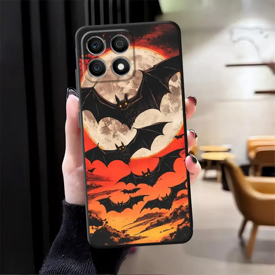 حافظة لهاتف Honor 8X X7 X7a X9a 70 90 Lite X9c X8 X9 غطاء هاتف خلفي ناعم موضة أشباح الهالوين الوحشية