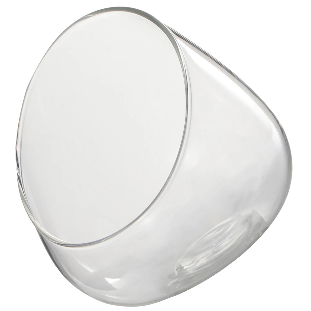 

Glass Terrarium Slant Cut Micro-Landscape Bottle Comfortable Hand Feeling Easy Clean Moss Crafts Interior Decoration DIY Empty