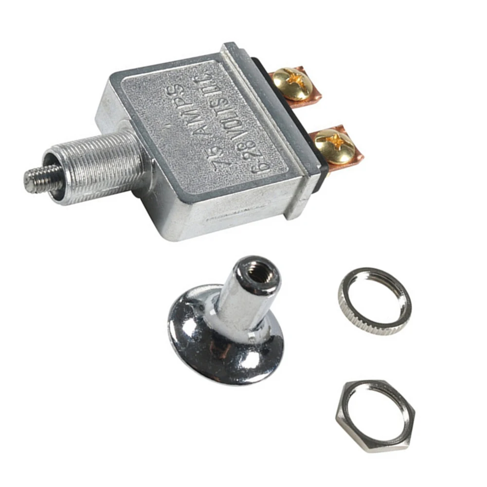 2 قطعة مفتاح سحب دفع عالي التحمل 75 أمبير 6 إلى 28 فولت تيار مستمر 2 موضع SPST مع 5 8 بوصة جذع تركيب لسهولة التركيب #6