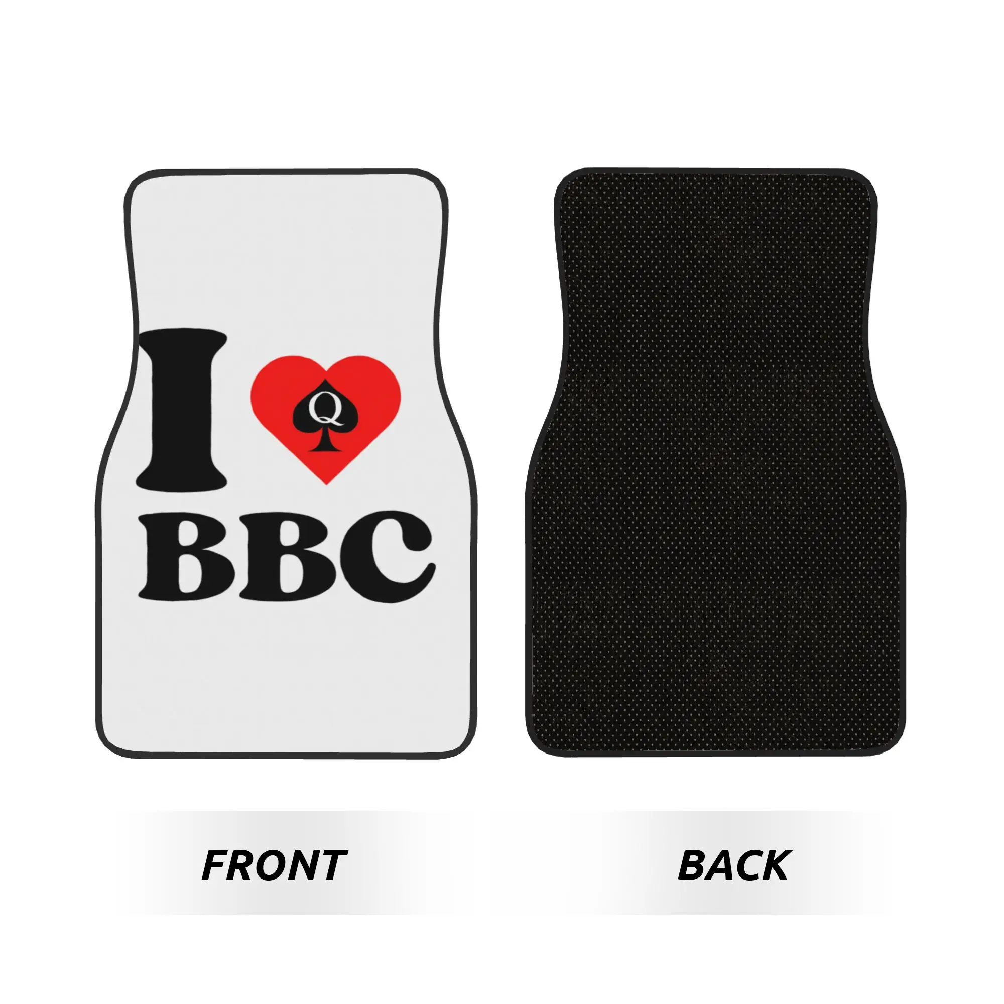 I Love BBC Car Floor Mats of 4 Pieces Crystal Velvet Carpets Rugs Queen Of Spades Universal Car Front Rear Carpets Foot Mats
