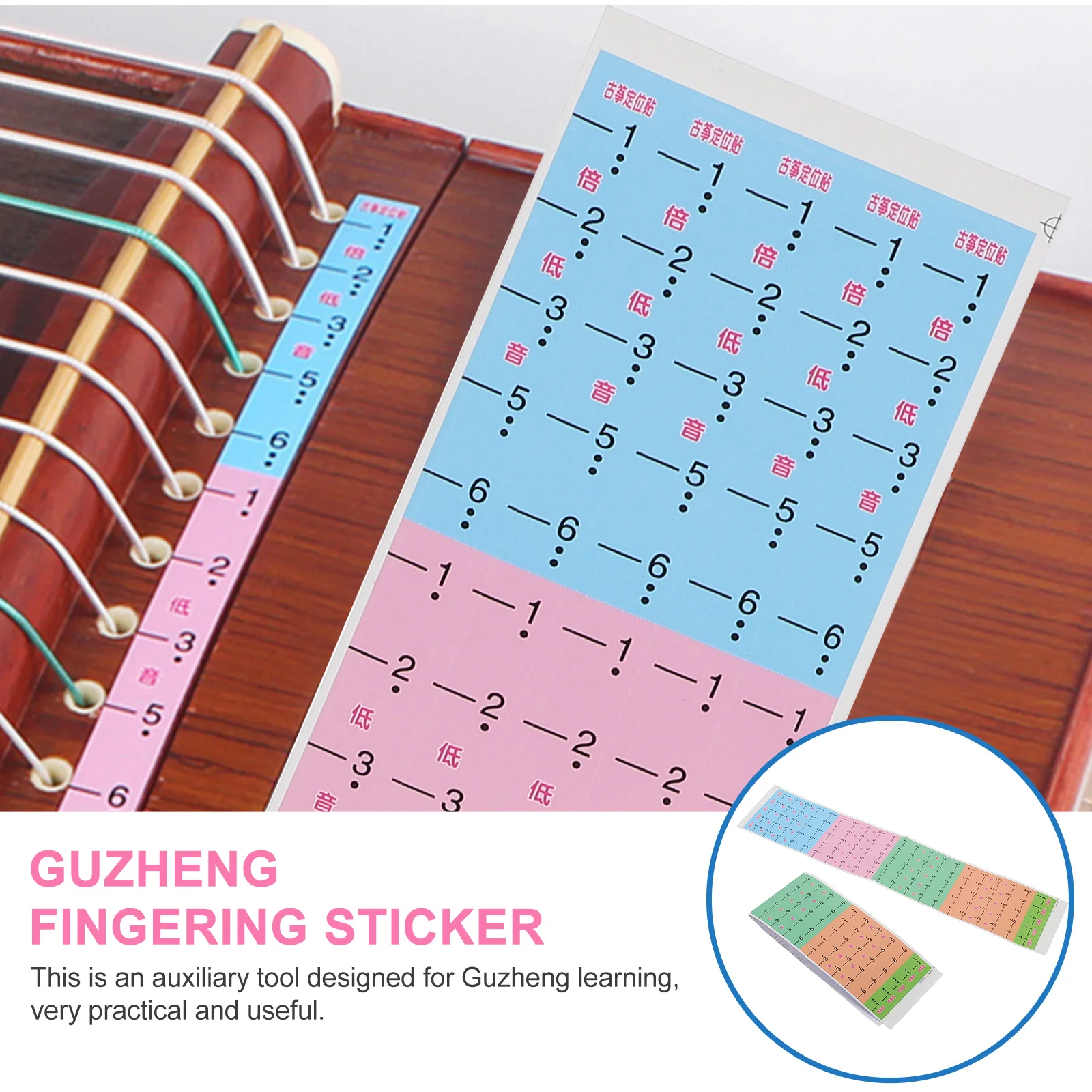 Adesivos chinese e note note para iniciantes, 2 peças, adesivo notes chinês, escala chinese, para praticar