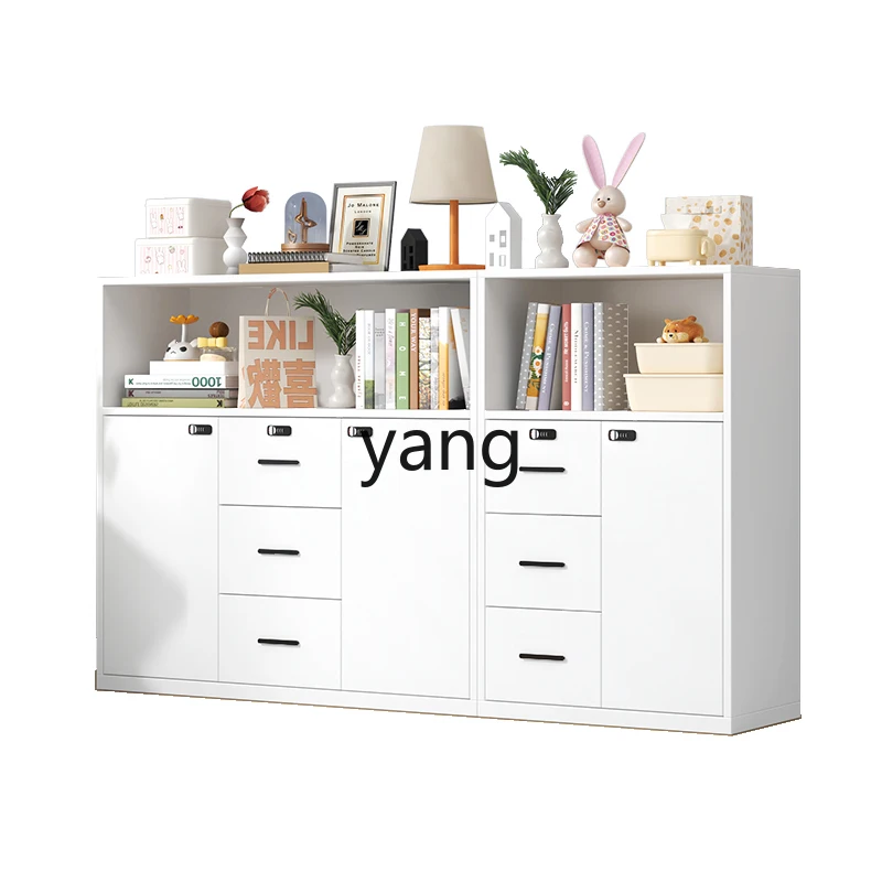 lmm1 office file partition overhead lower door storage cabinet with lock against wall data display cabinet
