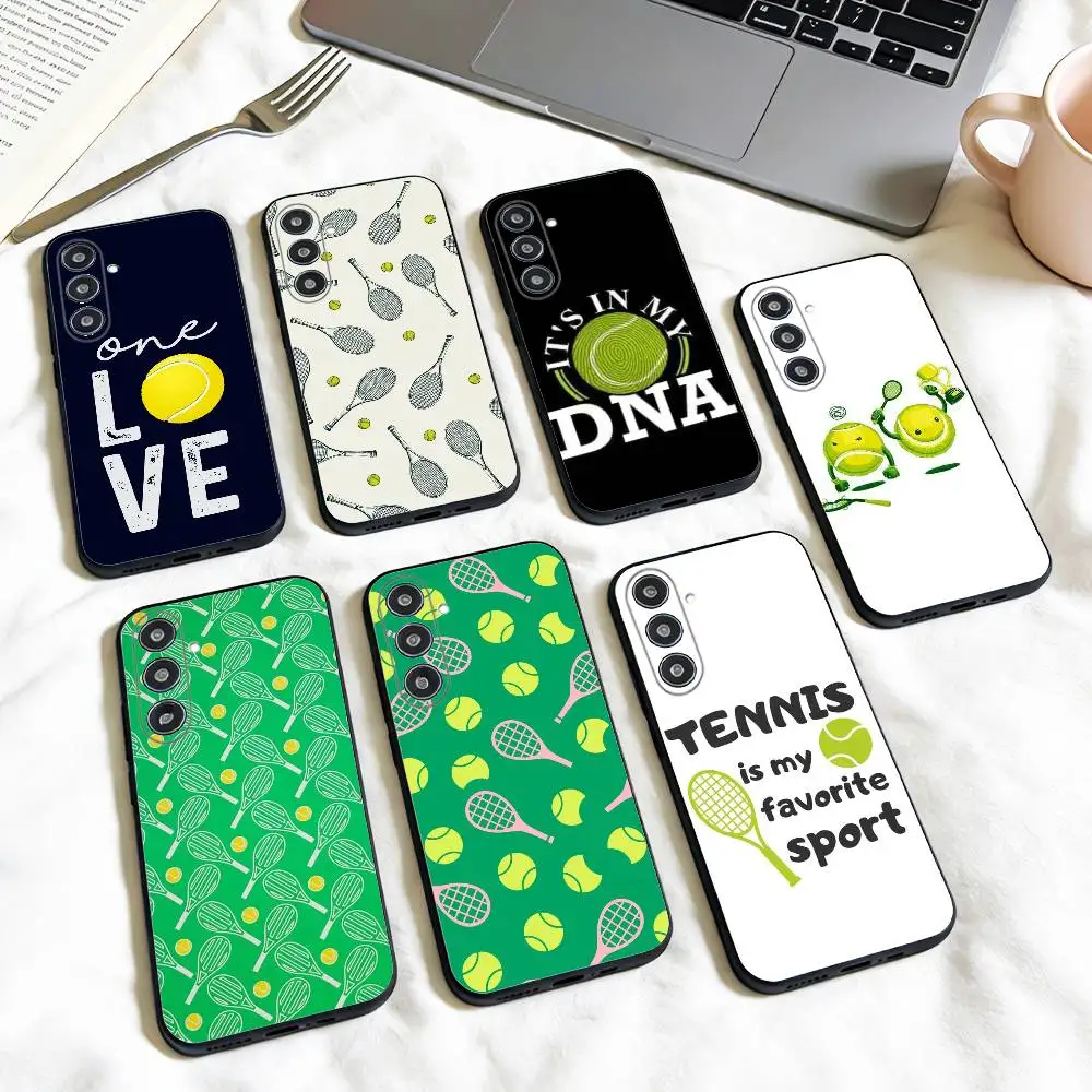 tennis sport illustration   phone Case For Samsung Galaxy A73,A72,A71,A70,A53,A52,A51,Others Soft Black Shell