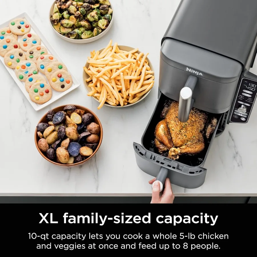 DoubleStack XL 2-Basket Air Fryer نظام الطبخ الذكي مع تقنية DoubleStack يتيح طهي 4 أطعمة في وقت واحد 10 QT Ca #5