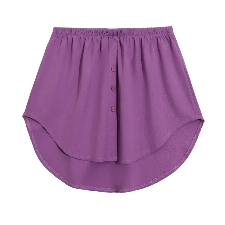 2026 Camisa que combina con todo, suéter con dobladillo falso, falda falsa con falda con falda acampanada de talla grande en capas