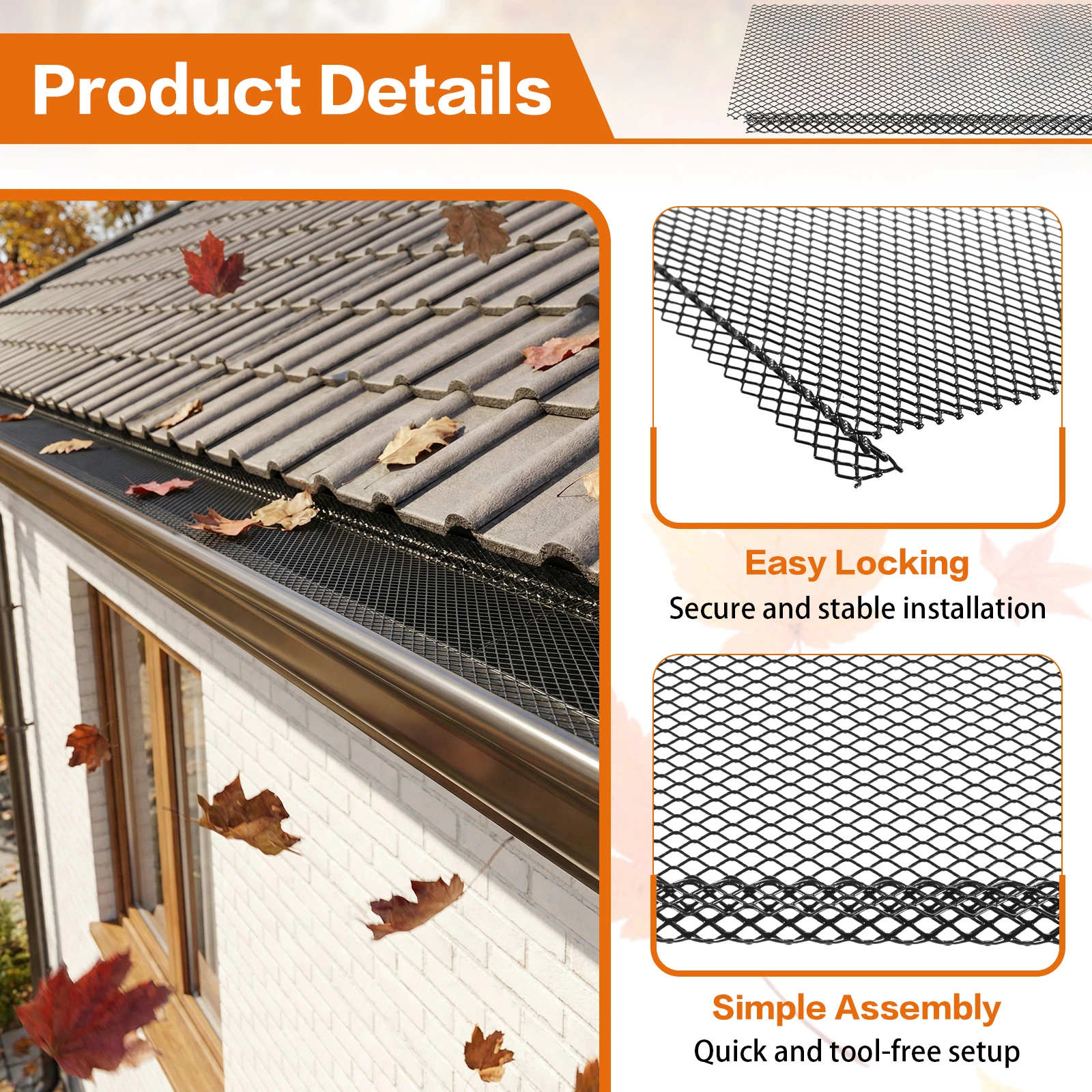 

70 шт. Защитные сетки для водостоков из нержавеющей стали с микросеткой, 6 дюймов x 210 футов, для защиты от листьев на подъездных дорожках и в садах