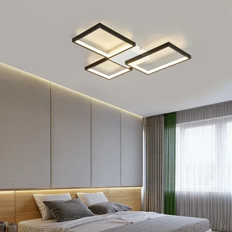 

Nordic современные светодиодные потолочные лампы для гостиной спальни люстры Led Home Decor Dimmable потолочный светильник черный/золотой потолочный светильник