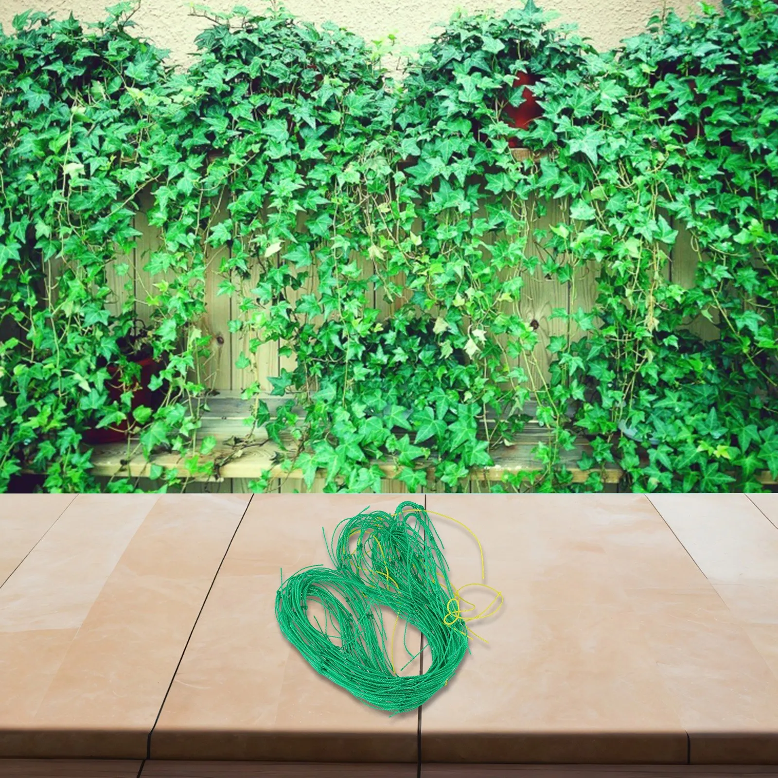 تعريشة شبكية للتسلق مصنوعة من البلاستيك لدعم نباتات الحدائق والخضروات مع حبل للنمو الرأسي الآمن #4