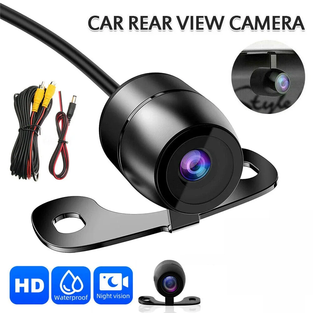 

QueenDer Car Reverse Camera HD Night Vision Wide Angle Rear View Parking Camera Waterproof CCD LED Auto Backup Color Image