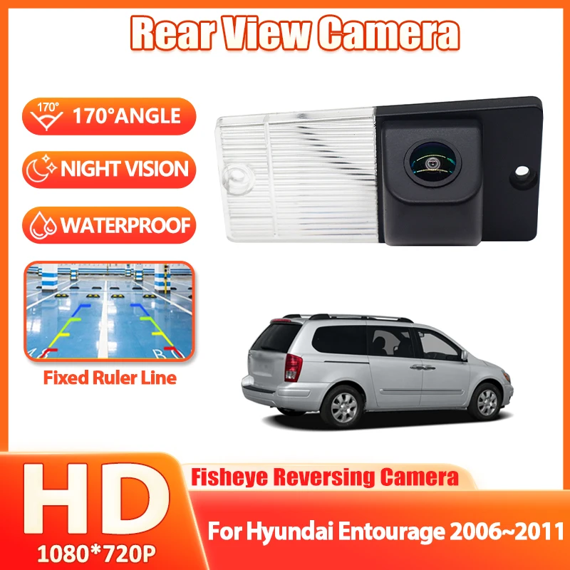 HD Night Vision Fisheye Rear View Camera For Hyundai Entourage 2006~2009 2010 2011 Car Backup Parking Accessories Waterproof