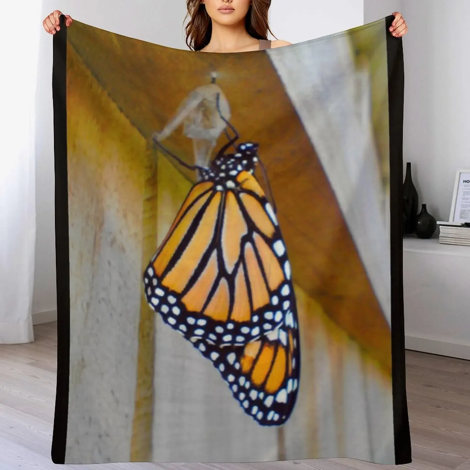 

Monarch Butterfly Throw Blanket Multi-Purpose Camping Blankets For Baby for sofa Blankets