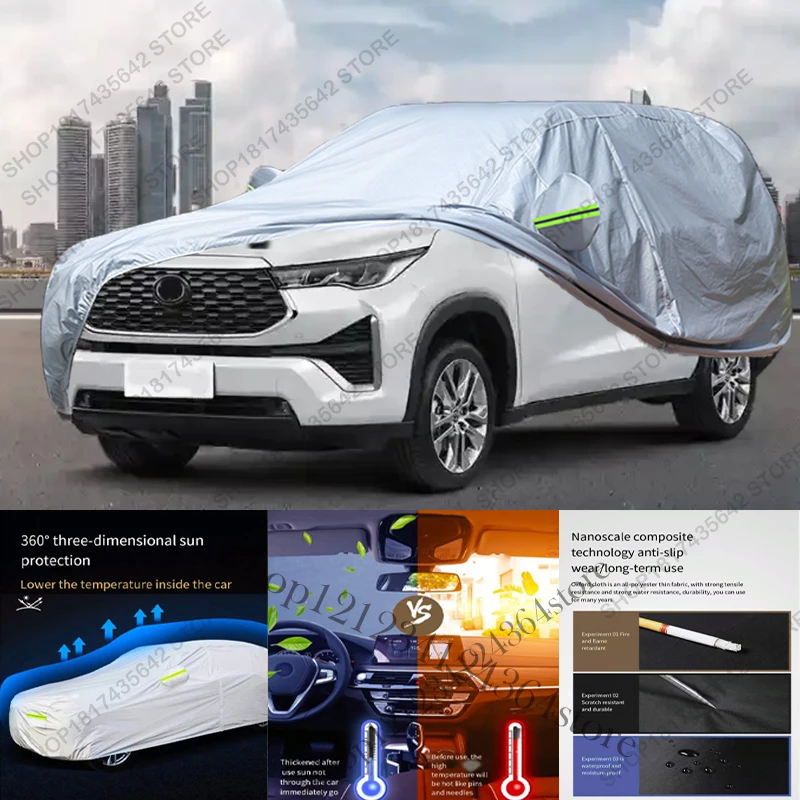 Full Car Cover For Toyota Innova Zenix Hycross 2023-2025 All-Weather Sun Rain UV Dust Proof Rain Outdoor Indoor Protect