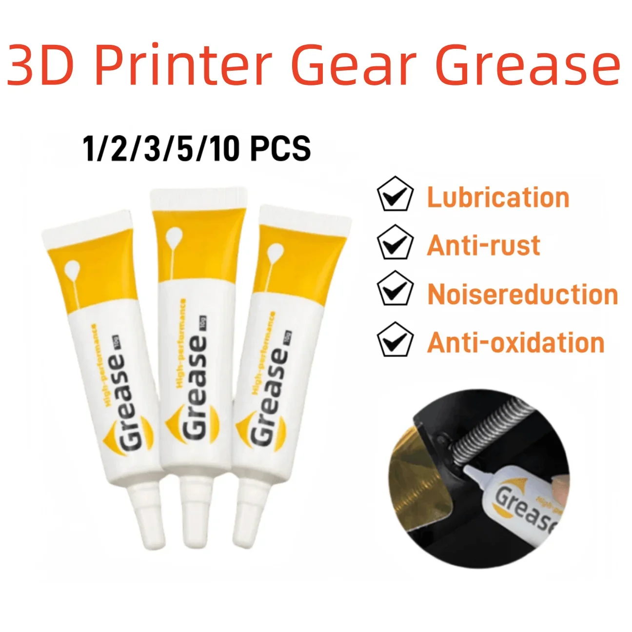 3D Printer Gear Grease Lube Reduce Noise Good Lubrication Effect Lubricating Oil For Bambu lab X1c P1S P1P 3D Printer Parts