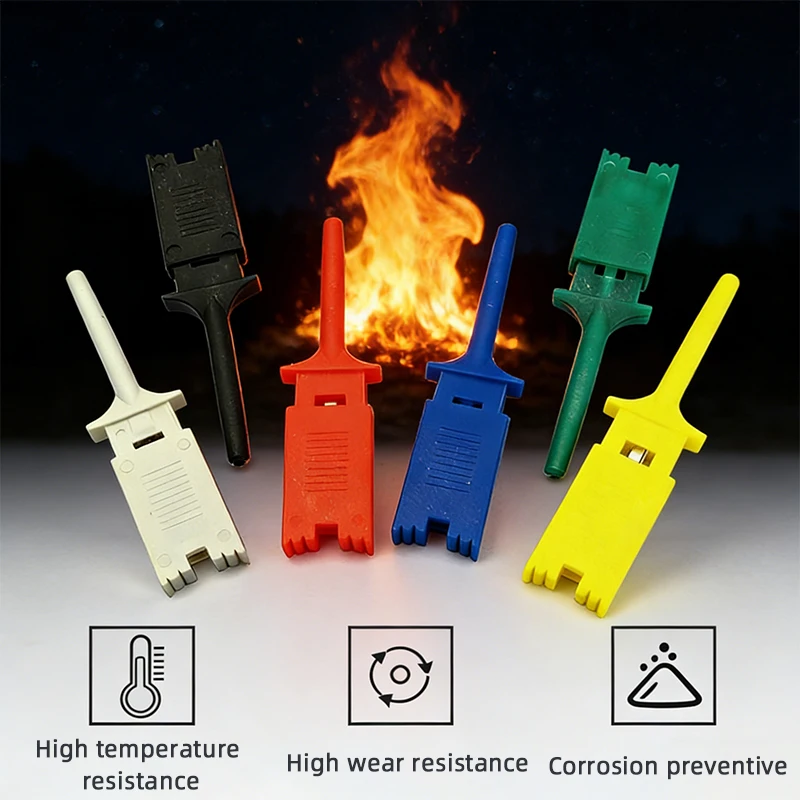 10Pcs Mini Test Hooks Clips For Logic Analyzers Logic Test Clip Flattening Test Flat Hook Connection 6 Colors