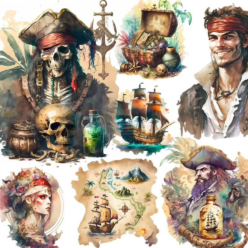 Pirate Stickers Crafts And Scrapbooking stickers kids toys book Decorative sticker DIY Stationery