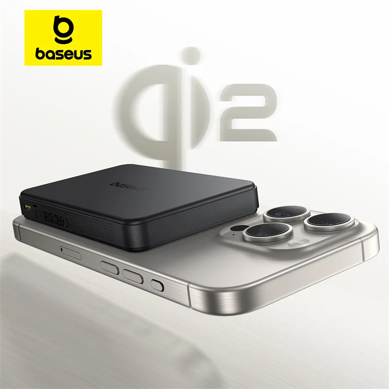 Baseus Qi2 Magnetic Power Bank 10000mah 15W Wireless Charging 22.5W Wired Charge Qi2-Certified for iPhone 16 15 14 13 12 Pro Max