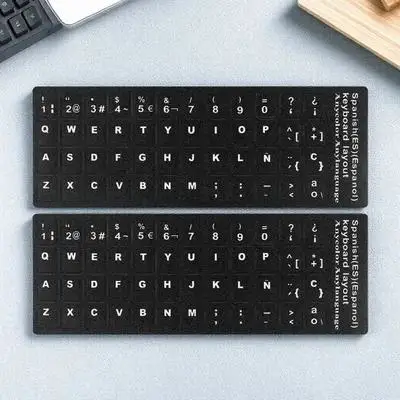 

10pcs Spanish Keyboard Stickers Laptop Computer Universal Keyboards Protective Film For Home Office School Use