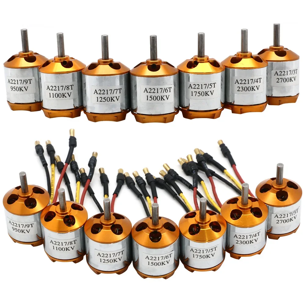 XXD A2217 Series Brushless Motor for RC Airplane Fixed-Wing Drones 950KV 1100KV 1250KV 1500KV 1750KV 2600KV