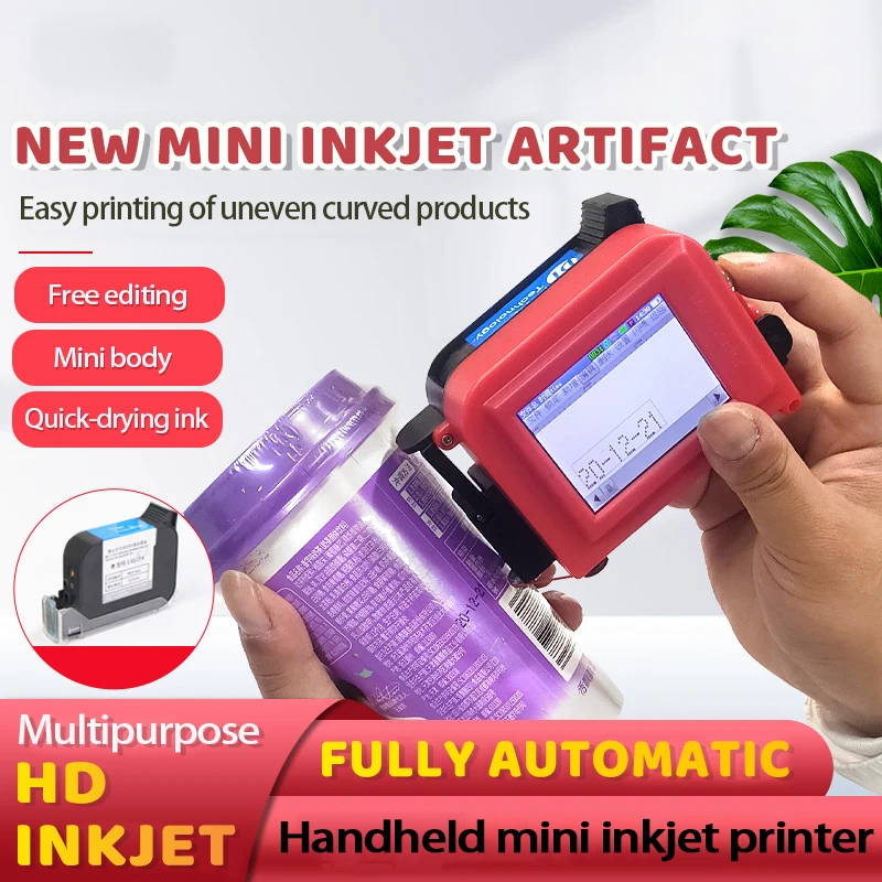 Intelligent Hand-held Mini Mini Inkjet Printer Full-automatic Small Inkjet Printer Food Plastic Packaging Bag Carton Can Inkjet