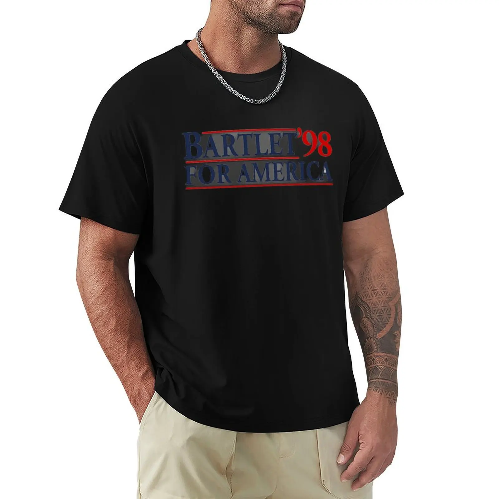 

Bartlet For America T-Shirt Everyday Wear Basic Short Sleeve Top