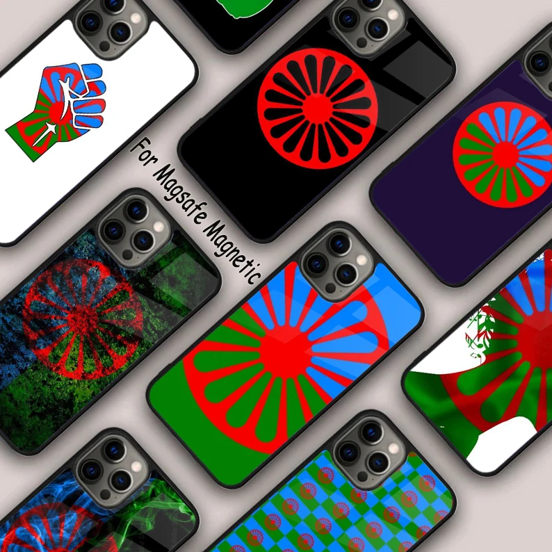 Gypsy Aromanian Romani Flag Magnetic Phone Case For APPLE iPhone 16 14 13 12 11 Pro Max 15 Plus Wireless Charge MagSafe Cover