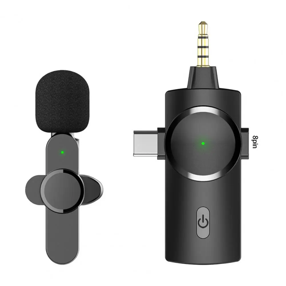 

1 Set Practical 3-in-1 Interface Plug And Play Meet 2 People Recording Simultaneously Audio Microphone Outdoor Supply