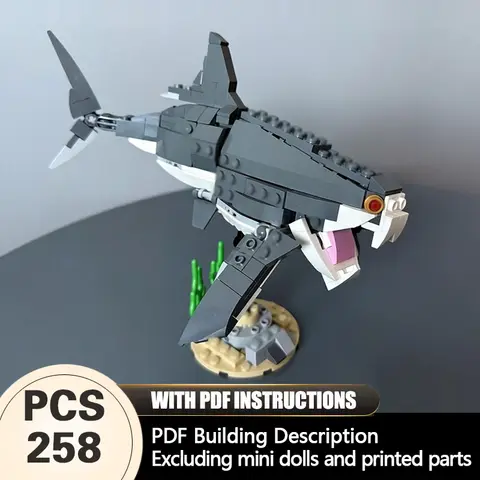 Creators Animal Series Model MOC Building Bricks Dunkleosteus Modular Technology Gifts Holiday Assemble Children Toys Suit