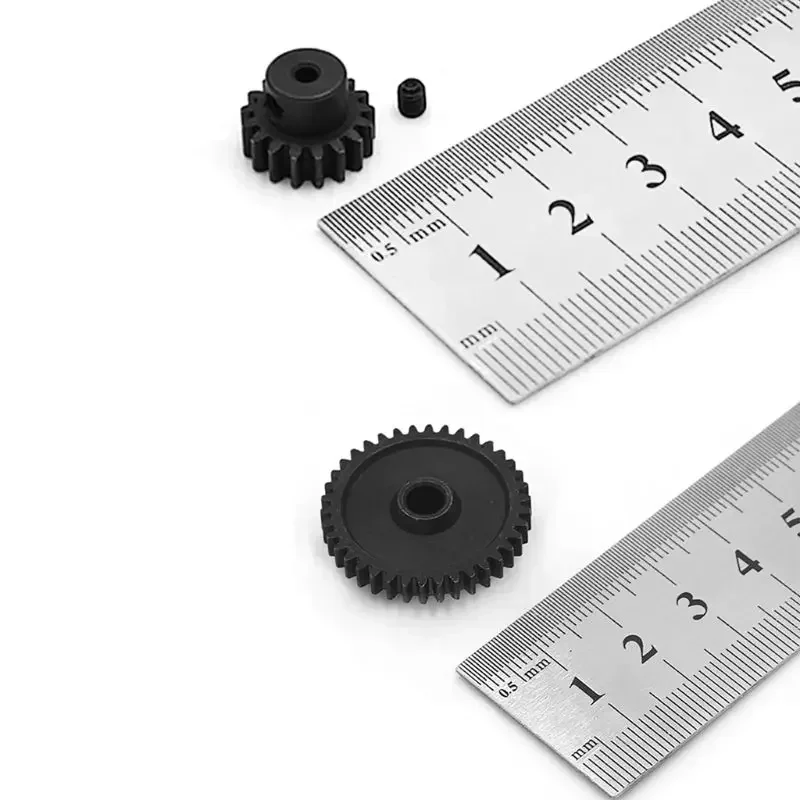 2 Stück Metall WLtoys A959 Stahldiff Hauptgetriebe 38T & Motorritzel 17T für 1/18 Elektrobuggy Vortex