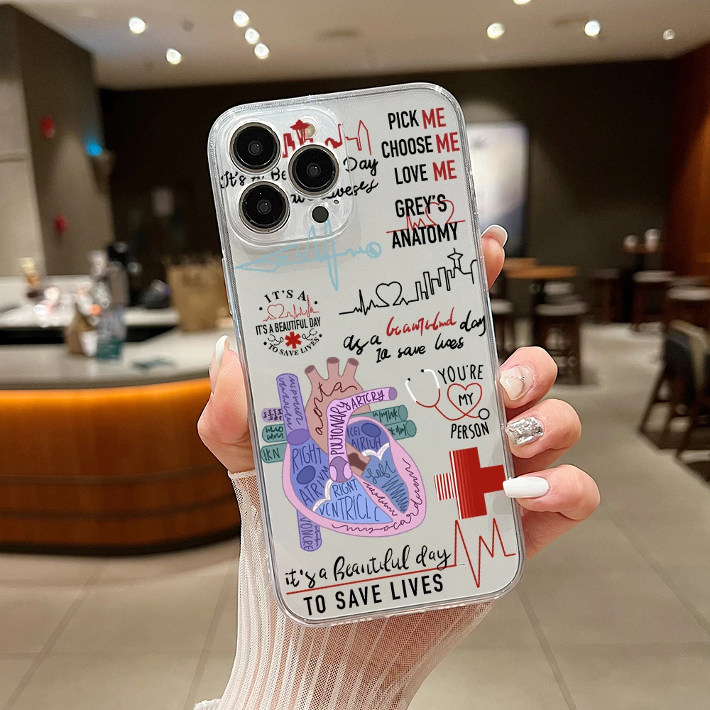 Greys Anatomy You Are My Person Phone Case For iPhone 15 14 13 12 11 Mini Pro Max X XR 7 8 Plus Transparent Cover