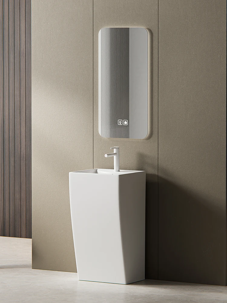 Column Basin Light Luxury Column Type Wash Basin Toilet Floor standing Ceramic Integrated Table Basin