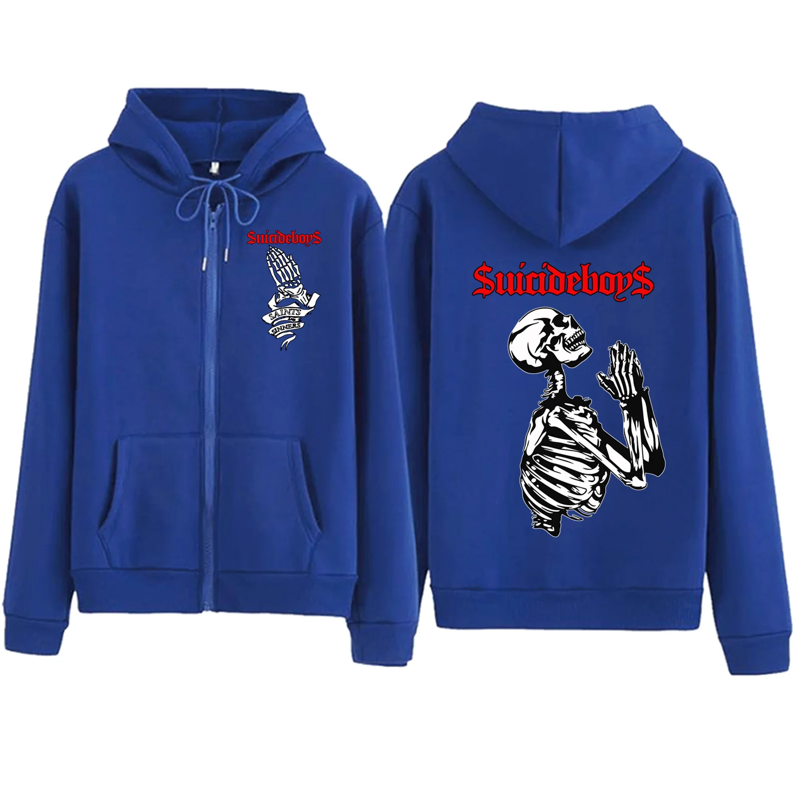 2024 Suicideboys Zipper Hoodie Harajuku Pullover Tops New Sweatshirt Streetwear Fans Gift