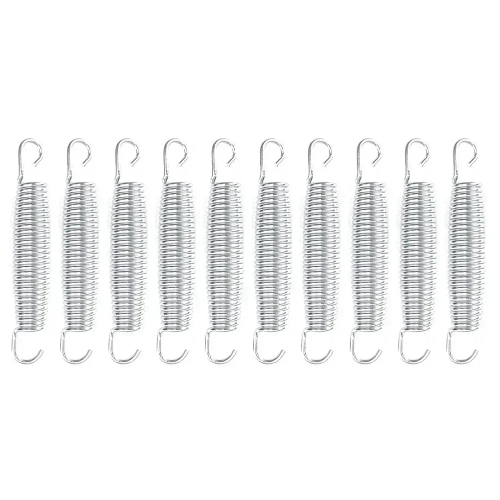 10Pcs Trampoline Springs Spring Springs Stainless Steel Trampoline Replacement Silver 10x Accessories Kit Parts