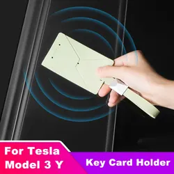Card Holder For Tesla Model 3 Model Y Car Model3 Silicone Key Case Protector Cover
